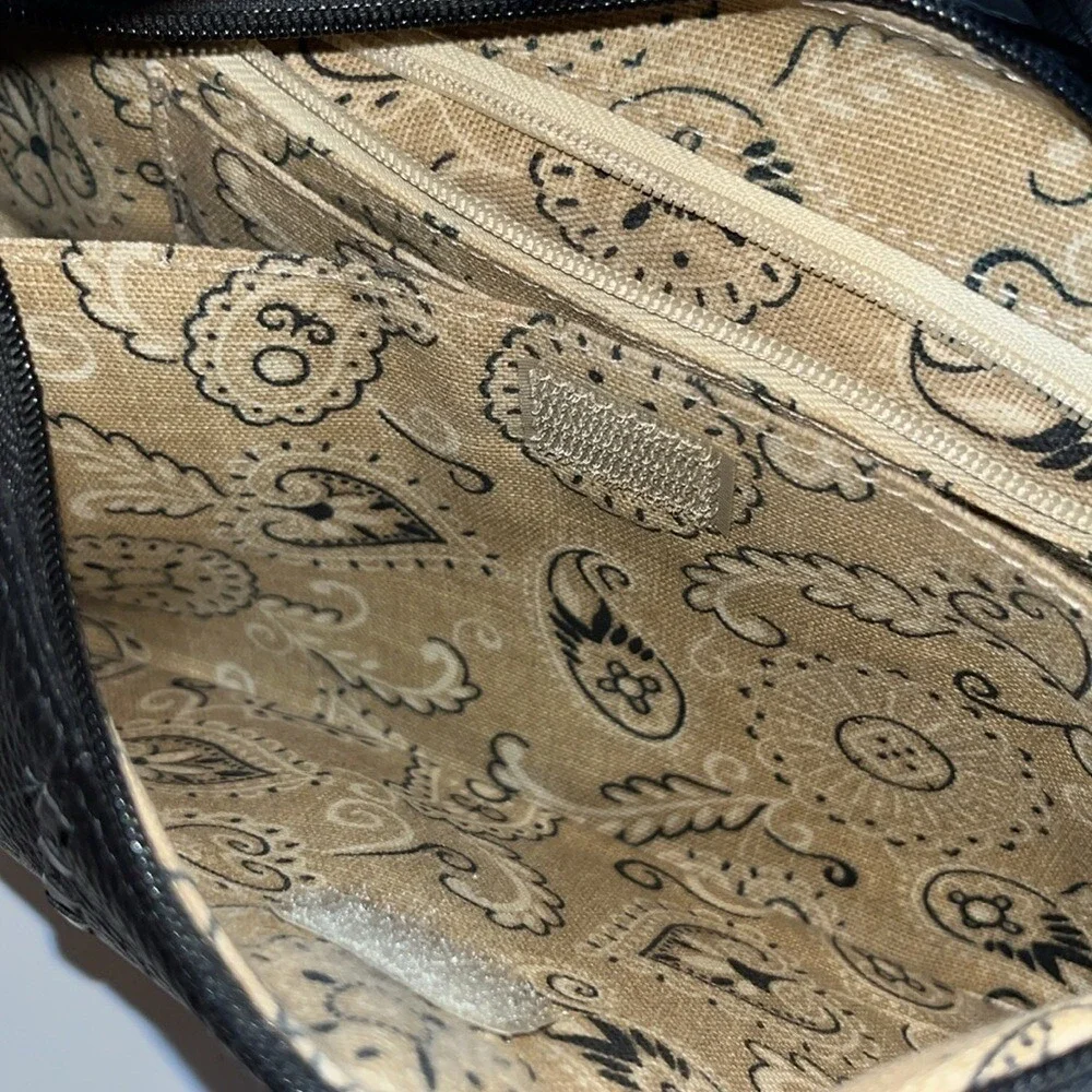 Brighton Franki Black Pebbled Leather Hobo‎ Purse Shoulder Bag Quality Designer